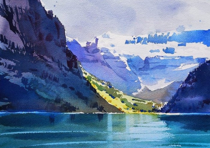 Watercolour Landscape Framed Print Watercolour Landscape Framed Print